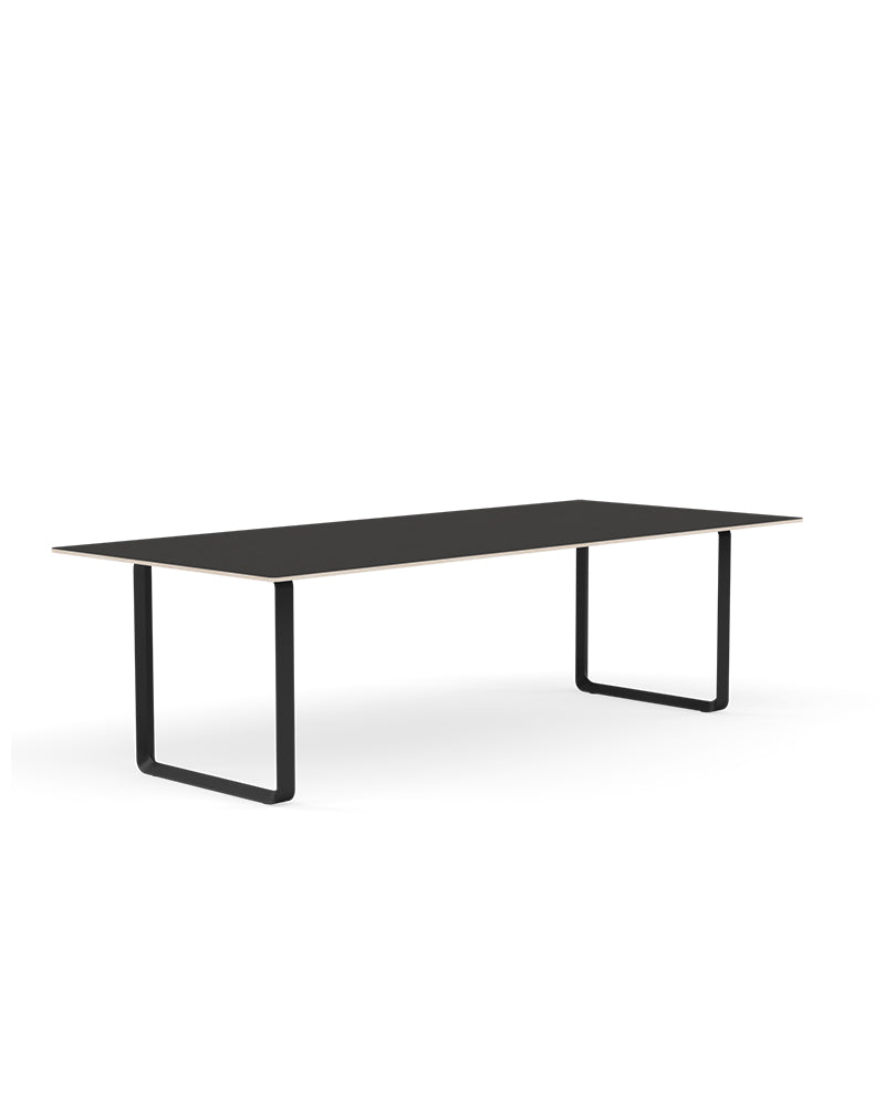 70/70 Groß - Schwarzes Linoleum - Schwarzer Rahmen